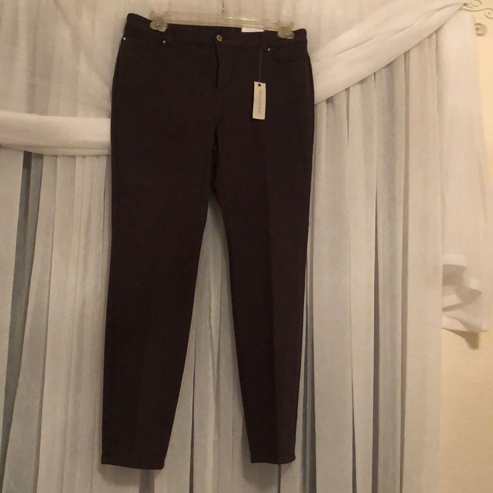 Knit denim leggings